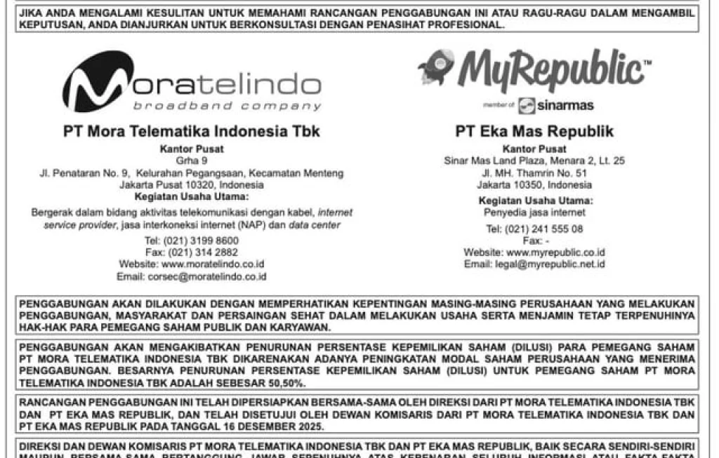 Merger MyRepublic dan Moratelindo